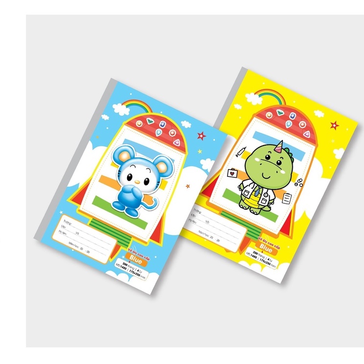 HẢI TIẾN Vở ô ly Cao cấp - BLUE 200 trang