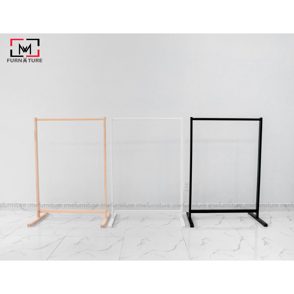 GIÁ TREO QUẦN ÁO XUẤT KHẨU HÀN QUỐC GỖ MÀU TRẮNG- 86x38x125cm - LINE HANGER WHIT