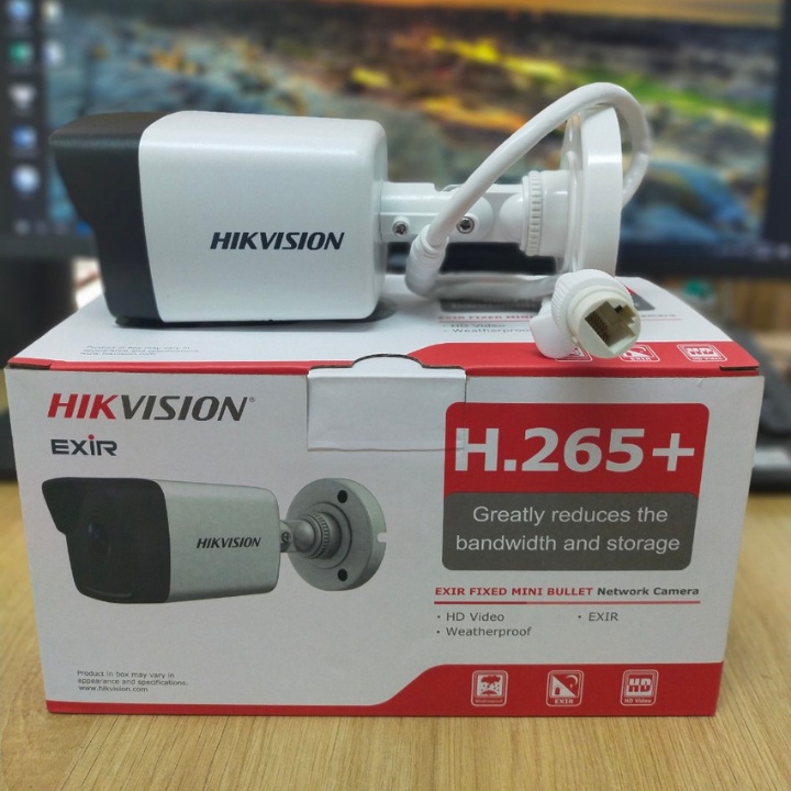 Camera quan sát IP POE HIKVISION 2.0MP - Full HD 1080P - Hàng chính hãng- BH 24 THÁNG
