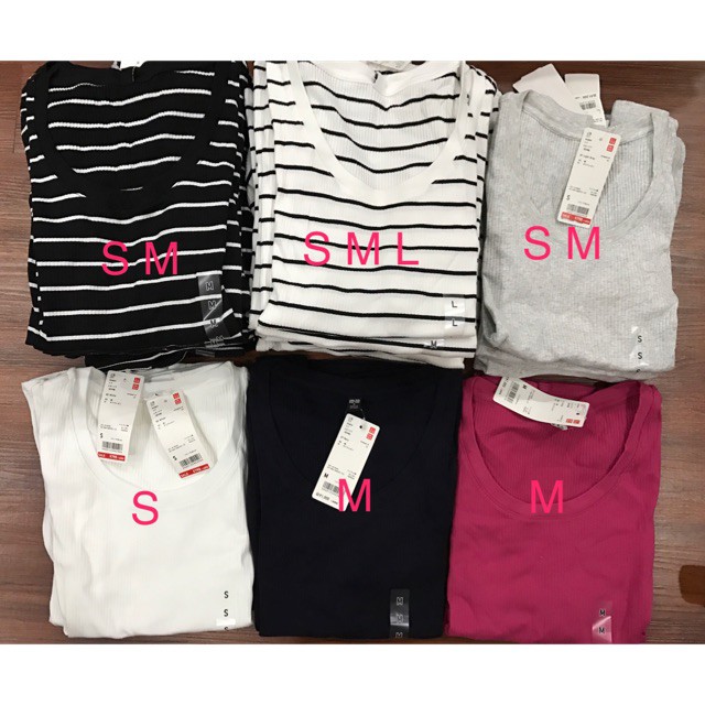 Áo thun tăm tay lỡ Uniqlo Xịn3