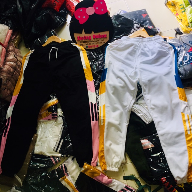 [Mã SKAMA06 giảm 8% tối đa 50K đơn 250K] Quần thể thao jogger phối màu ảnh thật clip quần ống suông bo chun - Dư Tú Lệ | BigBuy360 - bigbuy360.vn