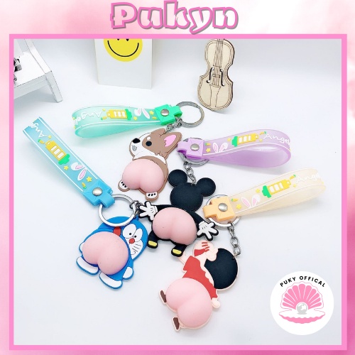 Móc khóa xả stress cute anime cặp đôi gấu bông dễ thương PUKYN MK01