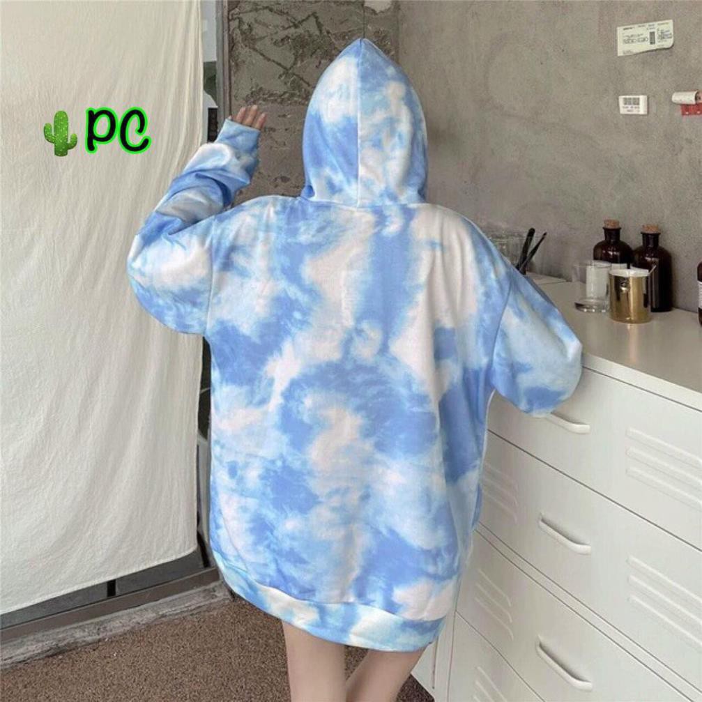 Siêu phhầm áo khoác HOODIE loang màu in 3D đẹp chuẩn - Áo khoác Unisex nam nữ mix cực ngầu