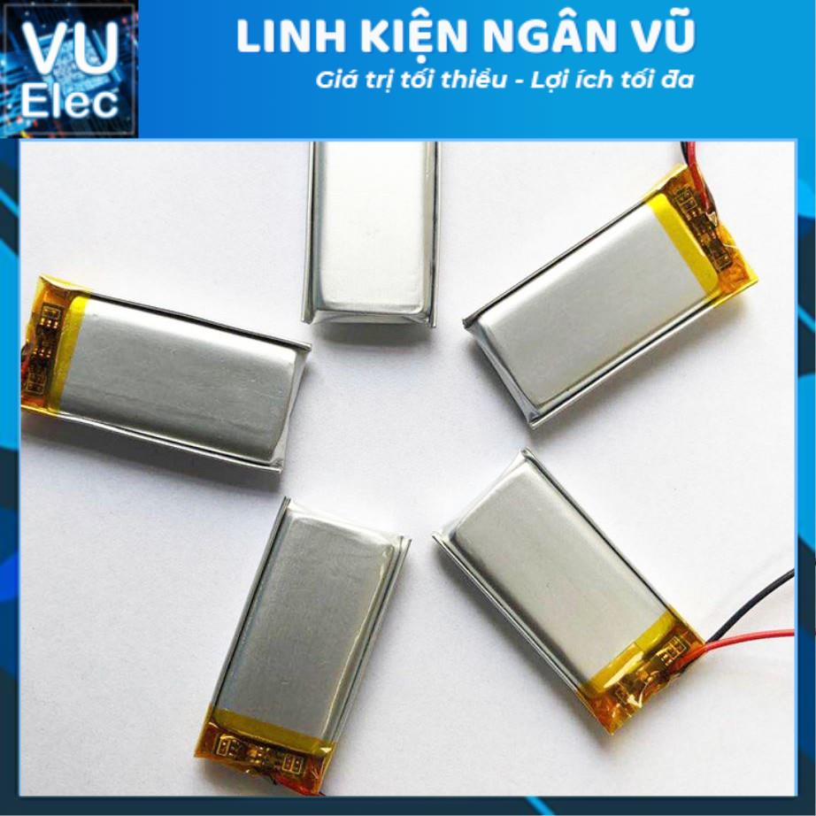 Pin Li-Po 3.7V 450mAh 602040 (Lithium Polymer) cho máy nội soi, định vị GPS, cân điện tử, máy ghi âm, camera hàng trình