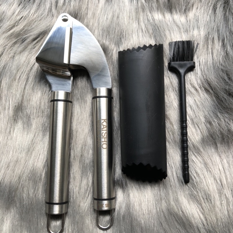 Ép tỏi Nhật hiệu kaisho chính hãng, inox 304 không rỉ, đủ bộ sử dụng, ép hoa quả, các thứ