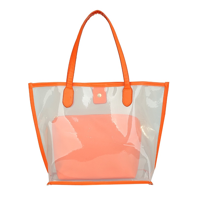 Túi xách nữ đeo chéo, túi nhựa trong suốt kèm túi nhỏ bên trong TUI-26