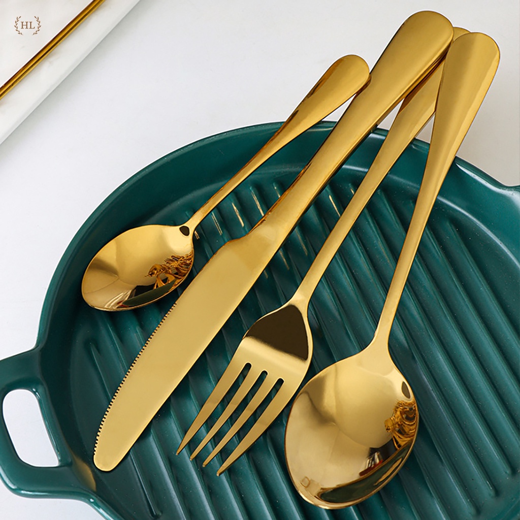 Set 24 món Thìa - Nĩa - Dao Inox Vàng Gương Không Ăn Mòn Kèm Kệ Treo Cao Cấp | COMBO KỆ DAO NĨA THÌA CAO CẤP 24 CHI TIẾT