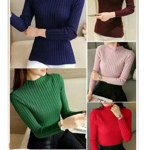 (Art. Ff6406) Áo Len Dệt Kim Cổ Lọ Cao - Hàng Bán Sỉ Dành Cho Nữ - Giá Sỉ
