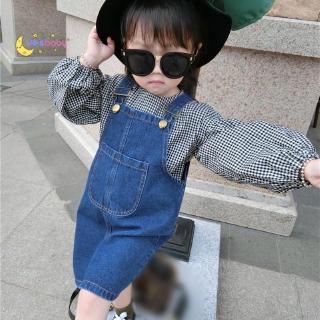 Đầm Yếm Denim Cho Bé Gái