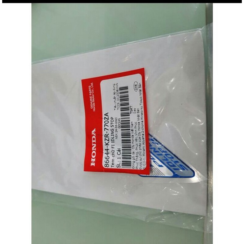 Tem FI màu xanh chính hãng honda