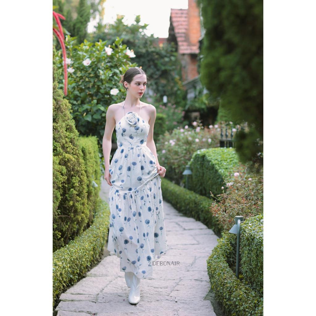 Đầm hoa maxi 2 dây xẻ tà Sunny Dress