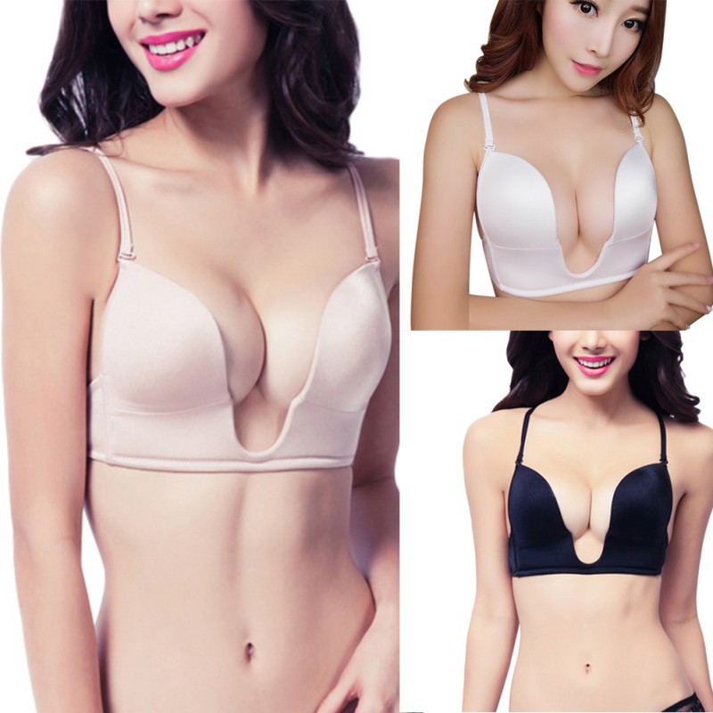 Áo Lót Dây Chéo Lưng Cổ V Có Mút Nâng Ngực Quyến Rũ Cho Nữ