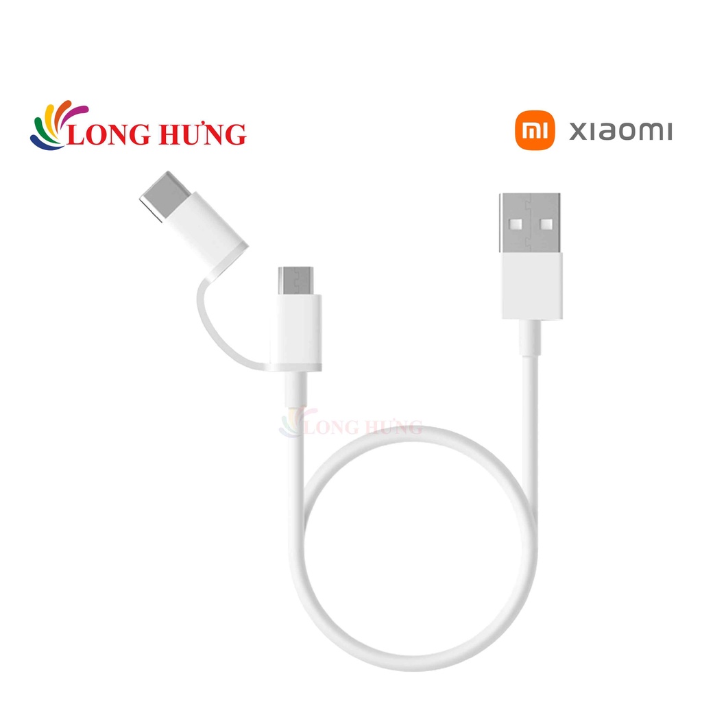 Cáp 2 trong 1 Micro USB - Type-C Xiaomi Mi SJV4083TY SJX01ZM/SJV4082TY SJX02ZM - Hàng chính hãng - Dòng điện ổn định