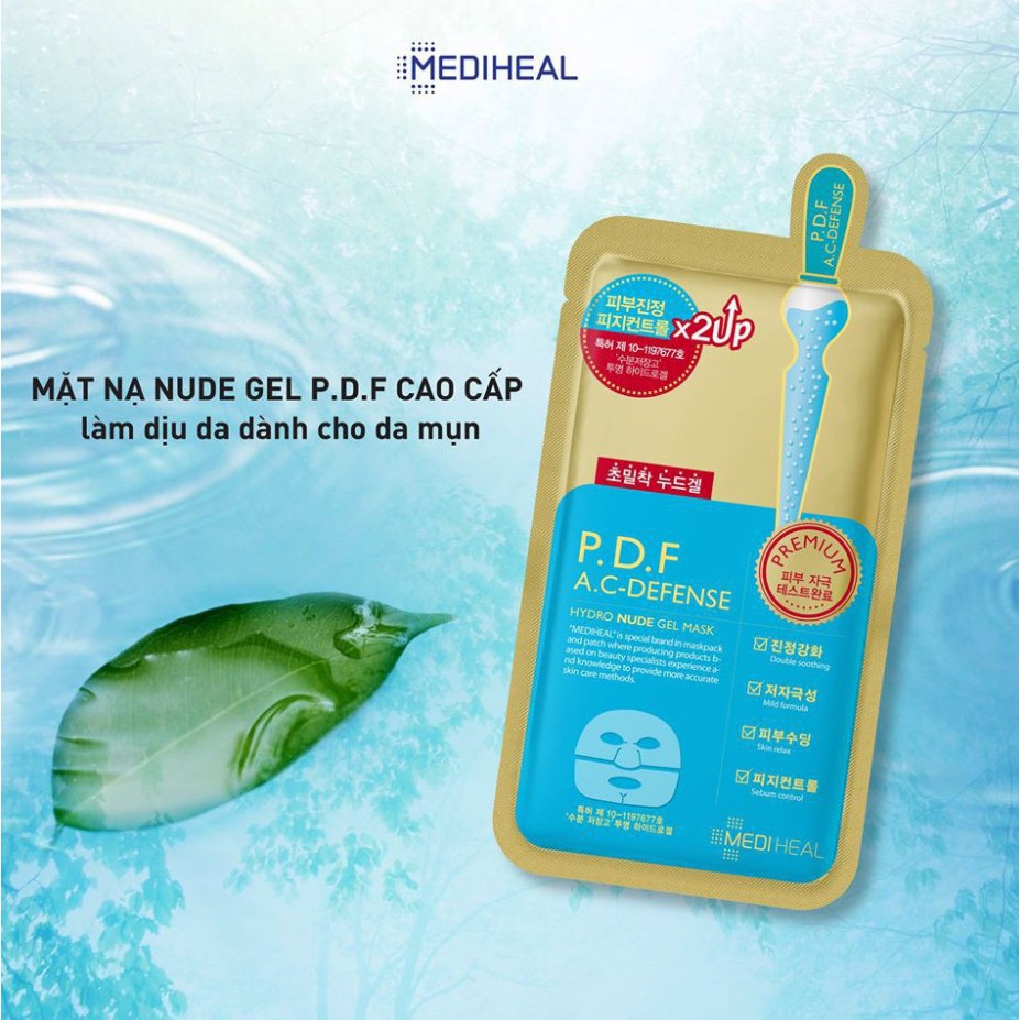 [MEDIHEAL VN] Mediheal P.D.F A.C Defense Nude Gel Mask 30g - Mặt Nạ Thạch Mát Lạnh Làm Dịu Da, Thẩm Thấu Dưỡng Chất.