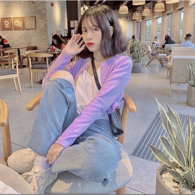 Áo croptop dài tay chất thun gân siêu xinh | BigBuy360 - bigbuy360.vn