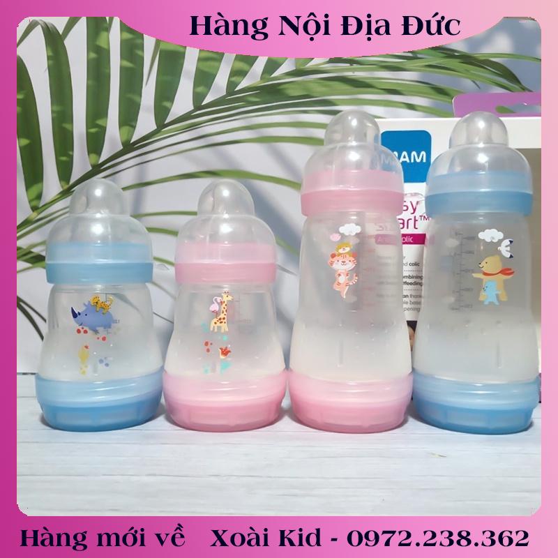 [auth] Bình sữa Mam Đức chống đầy hơi, chống sặc cho bé size 160ml, 260ml và 320ml [Nội địa Đức Đủ Bill] [Hot]
