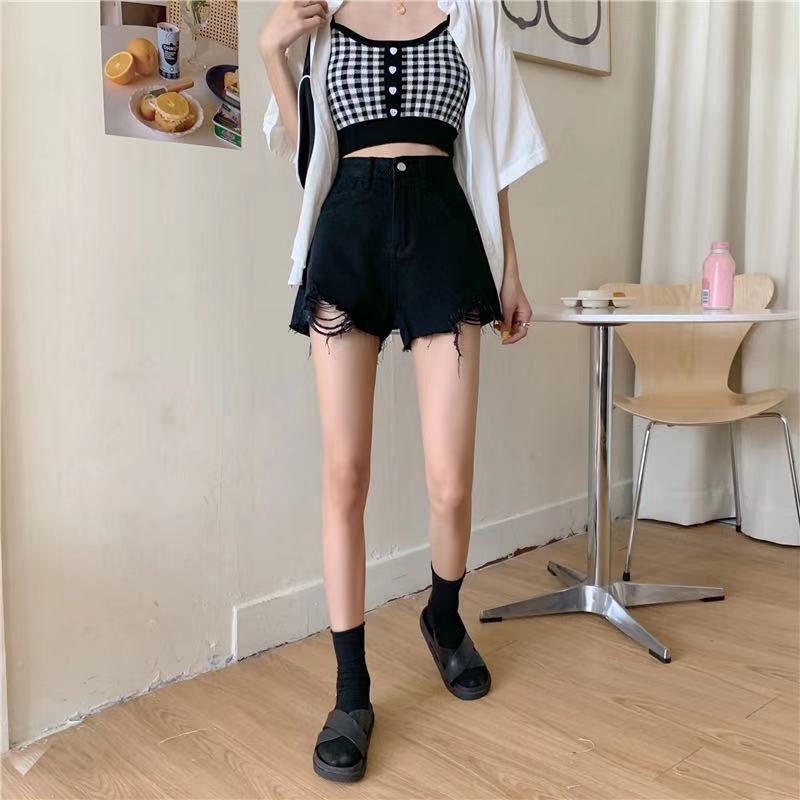 Quần jean ống rộng lưng cao phong cách Hàn Quốc hợp thời trang cho nữ