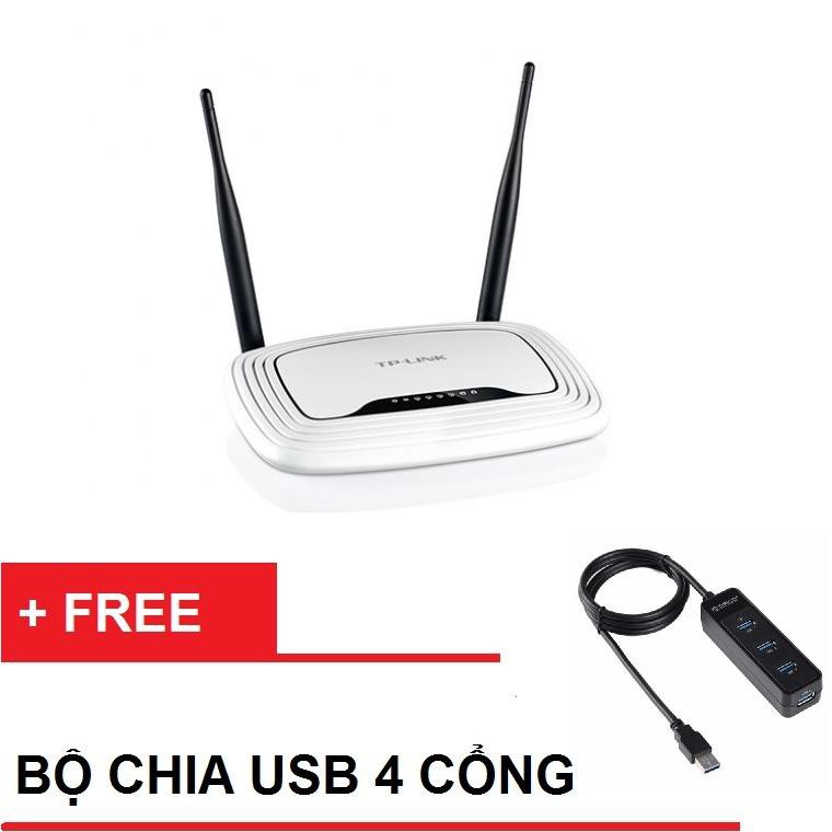 Router wifi TP-Link TL-WR841N tặng 1 bộ chia USB 4 cổng 1000000369+1000000056