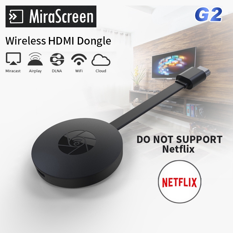 Đầu Thu Tín Hiệu Hdmi 1080p G2 Tv 2.4g Wifi Cho Miracast Pc Anycast Crome Cast Hdmi