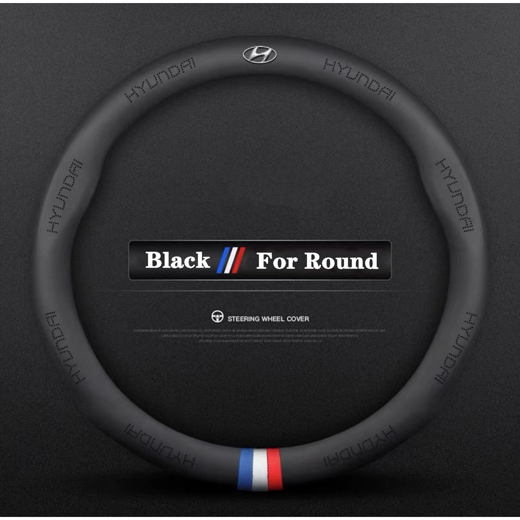 Bao Da PU Bọc Vô Lăng Xe Hơi Hyundai Solaris Tucson Santa Creta Elantra I10 I20 I30 I40 IX25 IX35