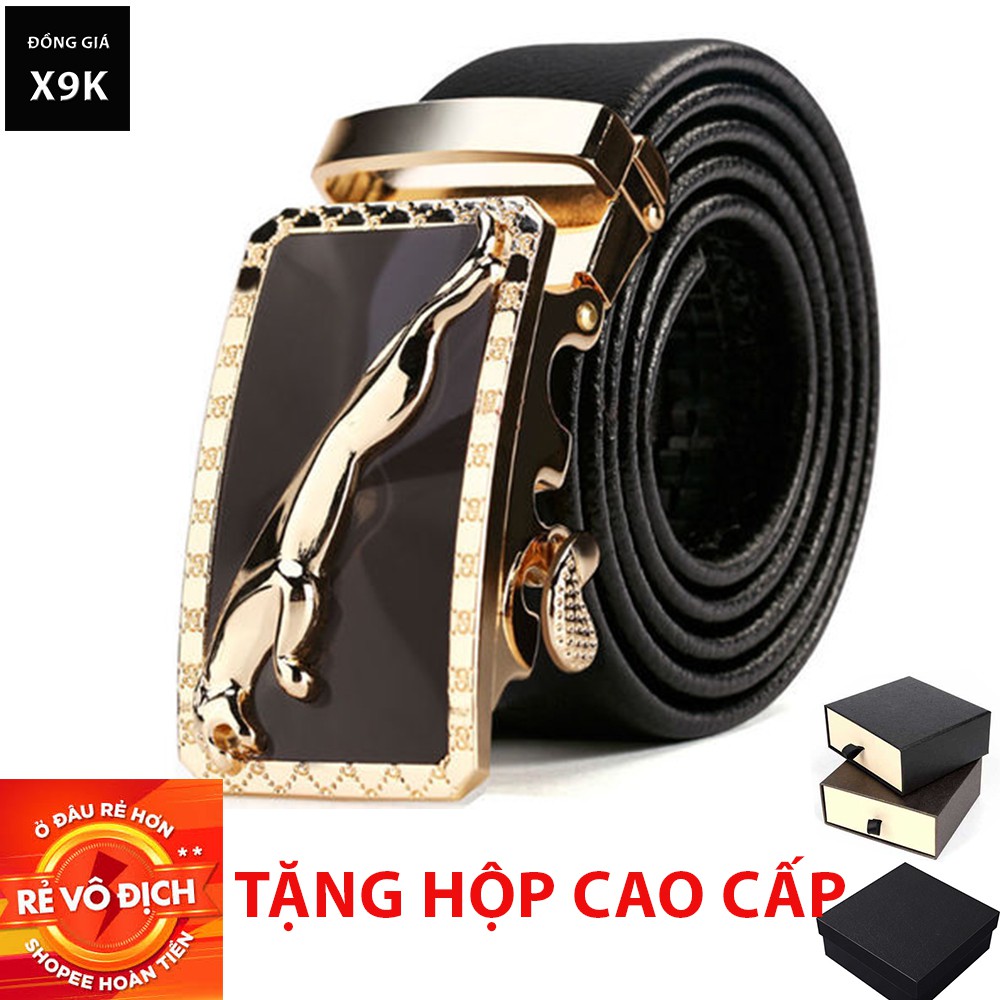 Thắt lưng khóa tự động DANTE họa tiết viền - da 2 lớp cao cấp - tặng hộp đựng sang trọng TL02