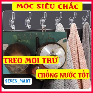 PVN23832 Móc Dán Tường Trong Suốt 6 Nhánh Treo Dính Siêu Chắc T2