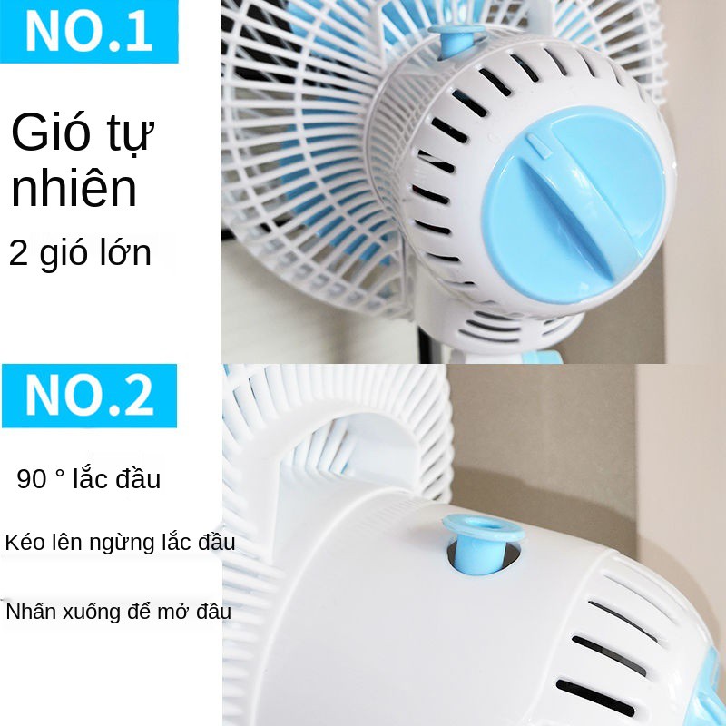 quạt nhỏ nữ dễ thương giường ký túc xá yên tĩnh lớn Điện gió gia dụng mini máy tính để bàn sinh viên đại học