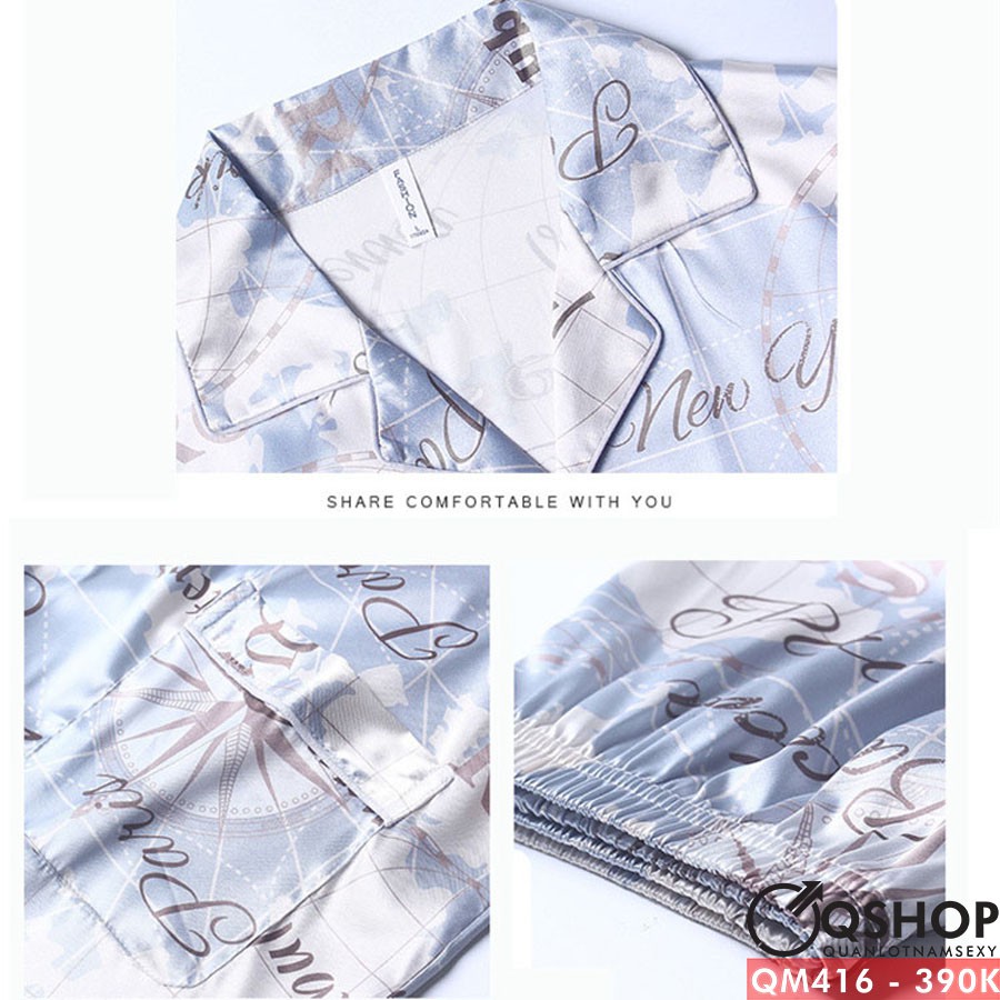 Bộ đồ pijama nam quần dài, tay dài QSHOP QM416