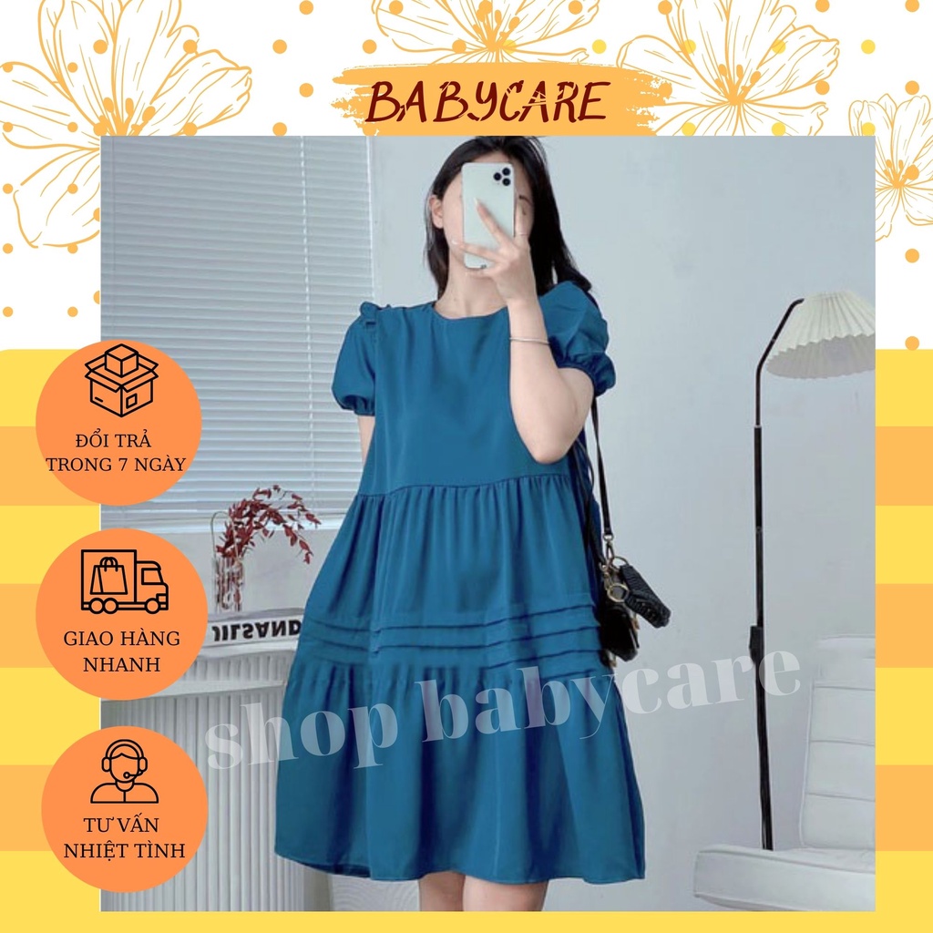 VÁY BẦU MÙA HÈ THIẾT KẾ NHẸ NHÀNG-ĐẦM BẦU CÔNG SỞ MẶC ĐI LÀM ĐI CHƠI MÀU XANH CHẤT ĐẸP