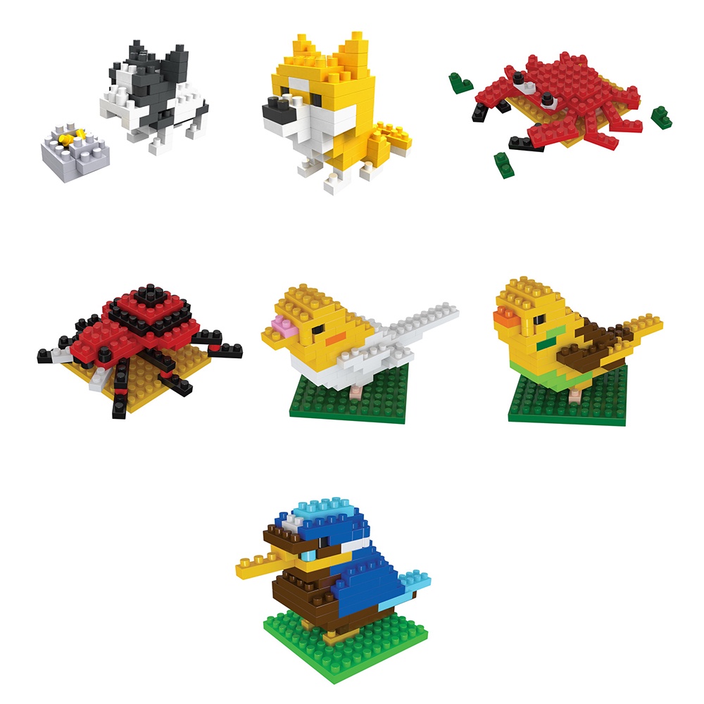 Đồ chơi lắp ráp nano BP MART hình rùa/hươu cao cổ/cáo/ngựa tự ráp thủ công dành cho bé