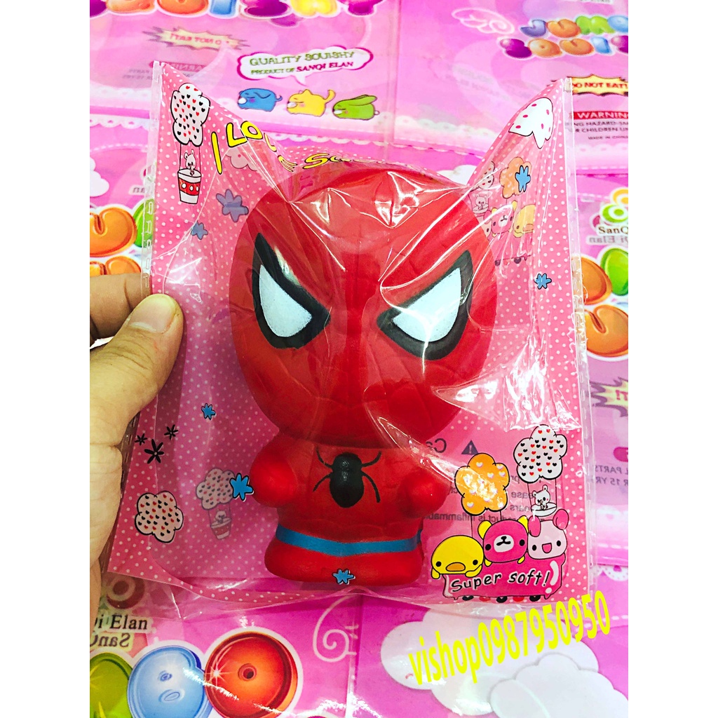 Squishy Lớn Hình người nhện đỏ avengers marvel Đồ Chơi Xốp Giảm Stress Hình mềm mịn dễ Thương đàn hồi Cho Bé