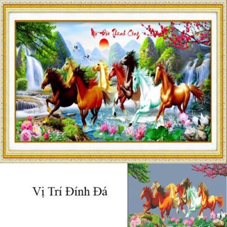 tranh đính đá Mã Đáo Thành Công LV031 (160x70cm) chưa đính