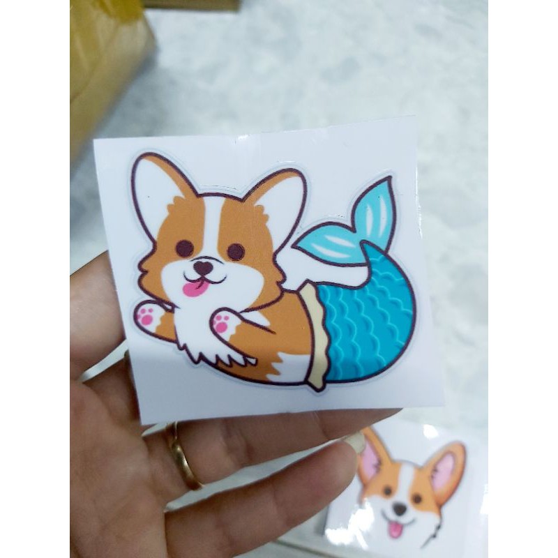 BST Tem Decal Sticker Chú Chó Cute Dán Điện Thoại, Nón, Xe Giá Rẻ