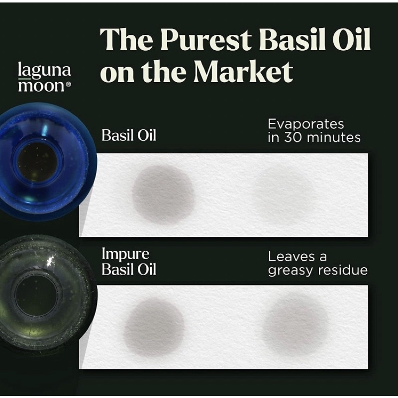 Tinh dầu húng quế hữu cơ Organic Lagunamoon Basil Essential Oil 150ml USA