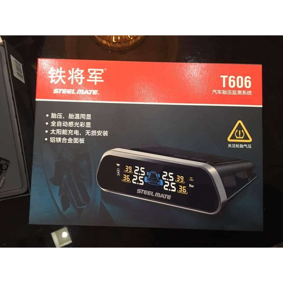 TPMS STEELMATE Cảm biến áp suất lốp ô tô van gắn trong STEELMATE chính hãng pin năng lượng mặt trời TPMS T606