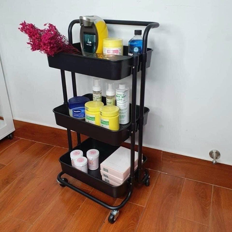 Xe đẩy 3 tầng Nhựa spa tiện dụng giao màu ngẫu nhiên