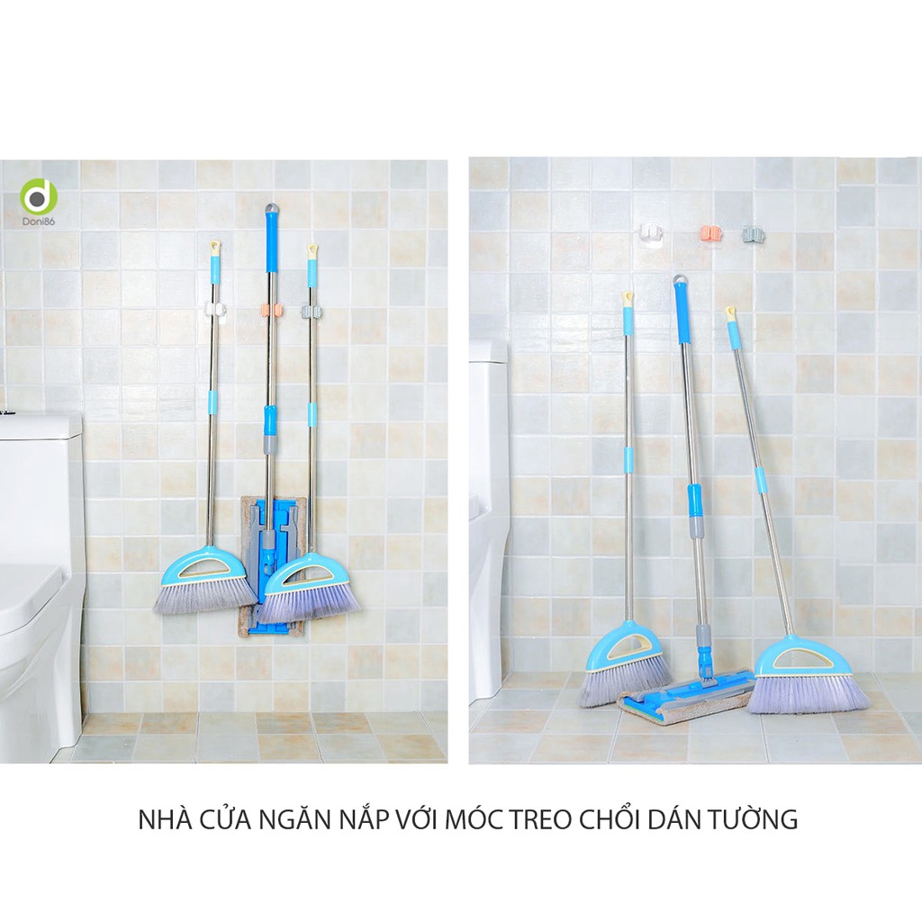 Móc dán tường treo cây lau nhà, cán chổi, cán dù - Doni86 - DNPK139