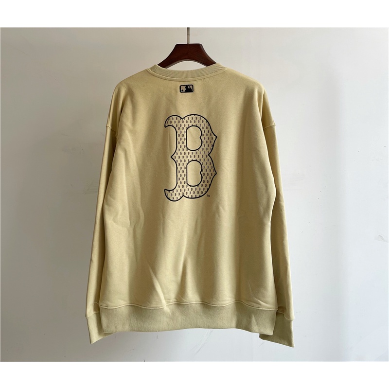 MLB Classic Couples Fashion Cotton Loose Round Neck With Letter Print On Back Pullover Sweatshirts Sports Coat Casual Plus Size Unisex
