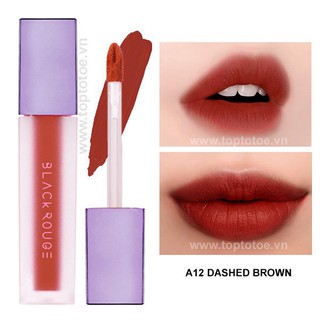 Son kem lì black rouge air fit velvet tint màu a12 đỏ đất