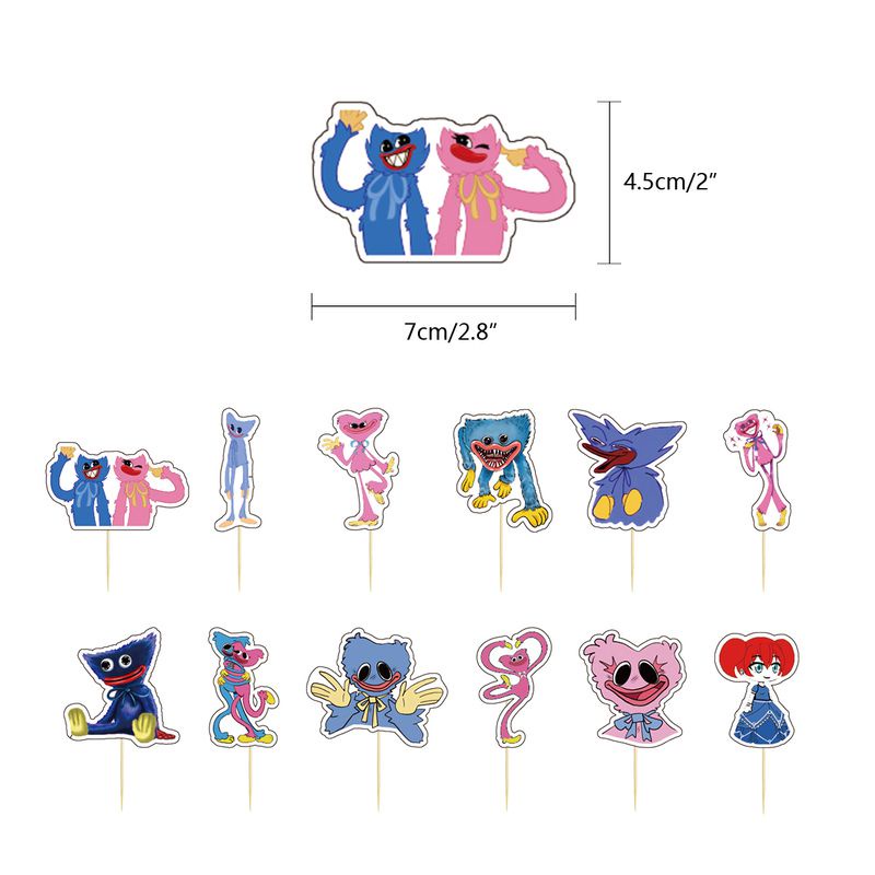 Poppy Playtime character Huggy Wuggy Party Decorations Themed Birthday Party Cake Topper Banner Balloons