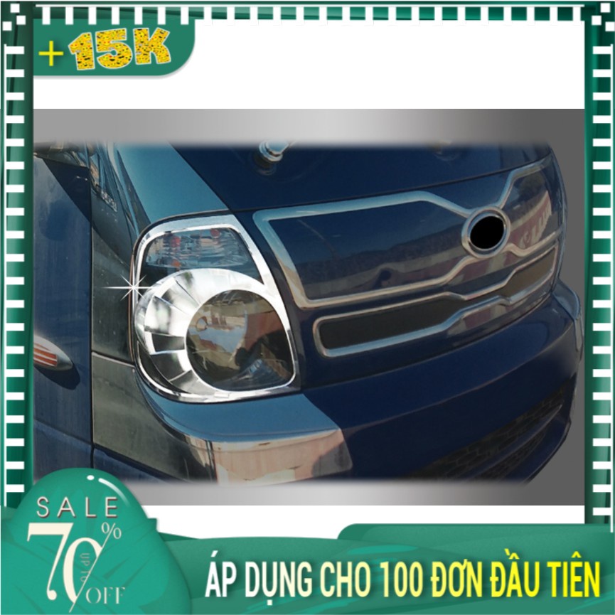 Ốp Trang Trí Viền Đèn Pha Mắt Mèo Chrome KIA BONGO III, K200, K250 (2PCS) _ Mã D852