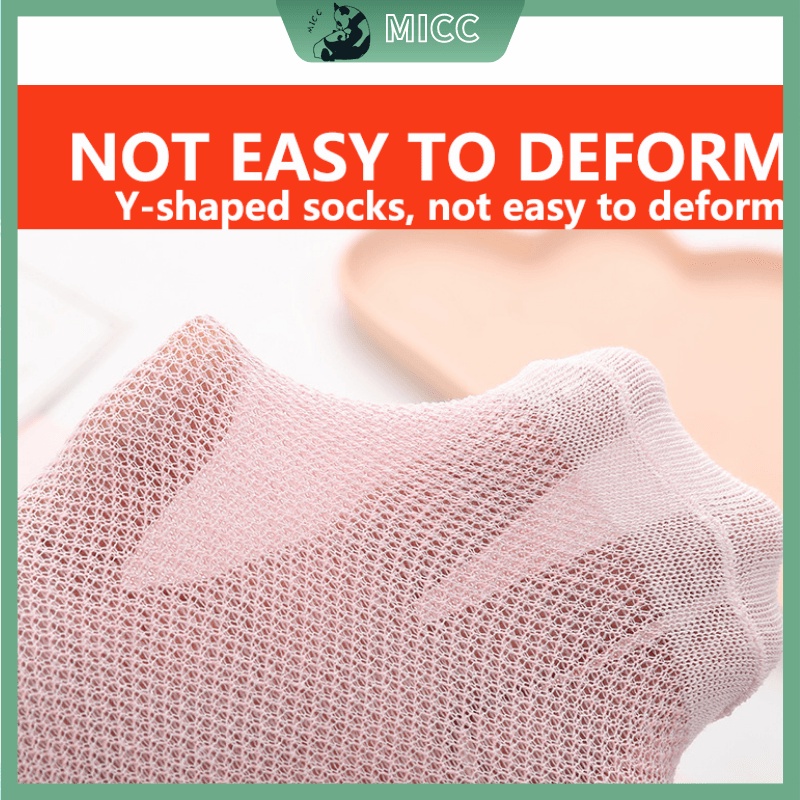 Set 5 đôi vớ cotton phối lưới thoáng khí họa tiết dễ thương thời trang mùa hè cho bé