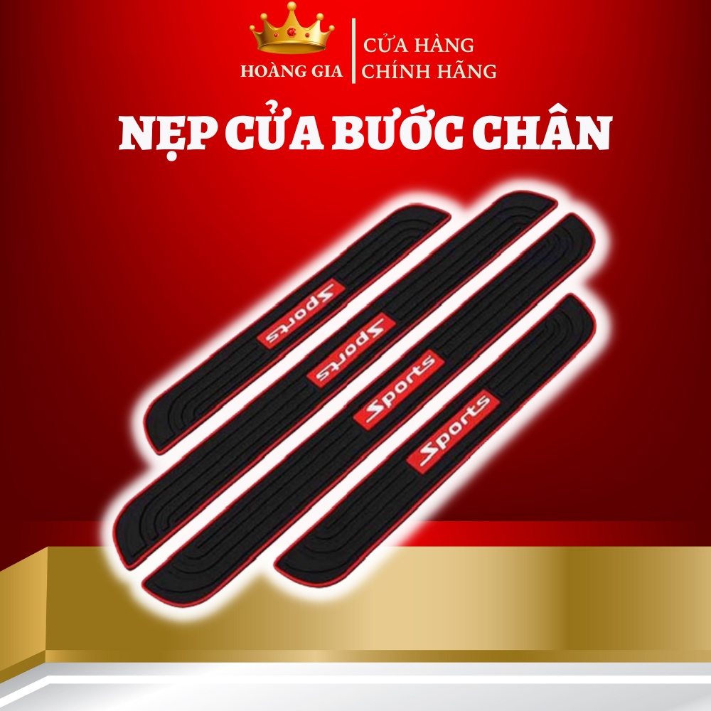 Nẹp Bảo Vệ Bậc Cửa Bước Chân Xe Ô Tô Có Logo Hãng Xe - Nẹp Cao Su Chống Trầy Xước Bước Chân Cửa Ô Tô.