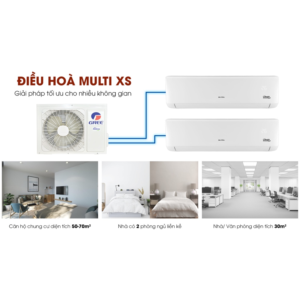 Máy Lạnh MULTI GREE XS 2 dàn lạnh