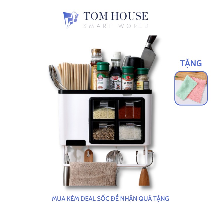 Kệ Gia Vị Gắn Tường Mẫu Mới Siêu Chắc, Đa Chức Năng - Tomhouse