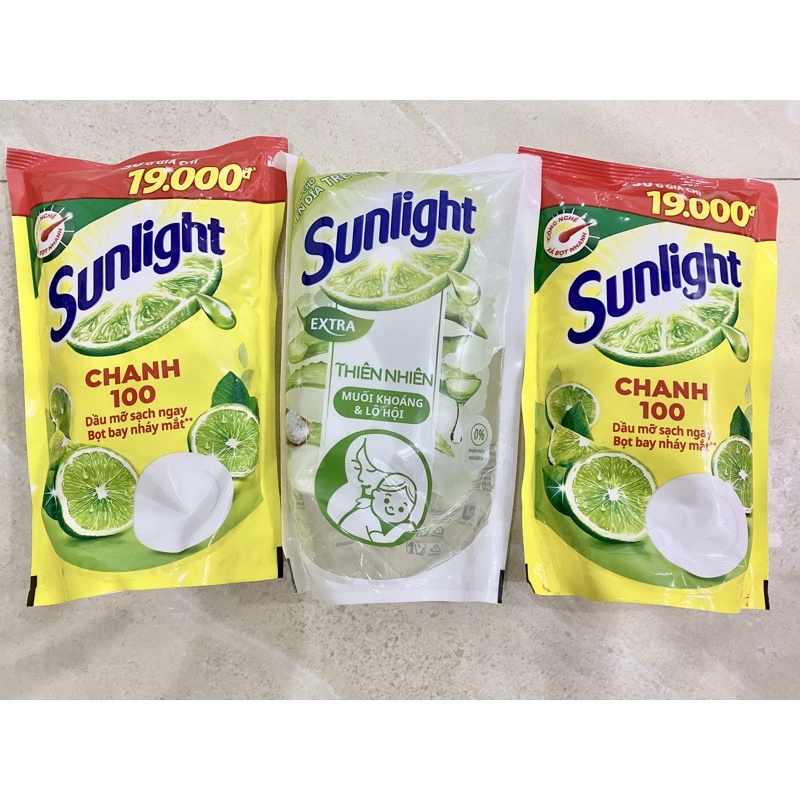 Nước rửa chén bát sunlight chanh 100 nhiều mùi hương sạch nhanh xả bọt mạnh