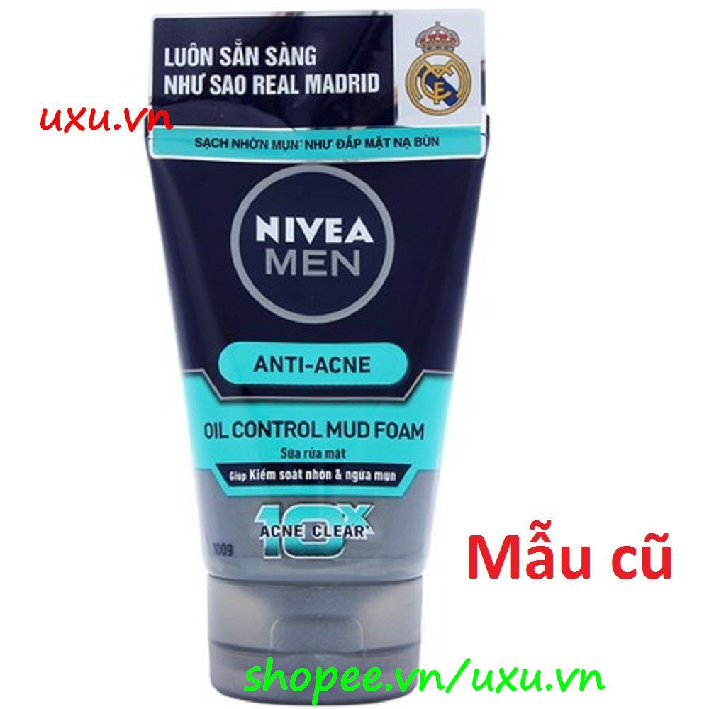 Sữa Rửa Mặt Nam 100G Nivea Men Bùn Khoáng Kiểm Soát Nhờn & Ngừa Mụn, Với uxu.vn Tất Cả Là Chính Hãng.