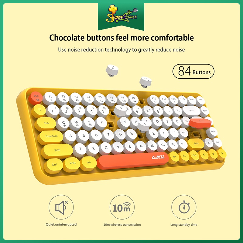 Bàn phím không dây Bàn phím cơ không dây Ajazz 308i 84 phím bấm
