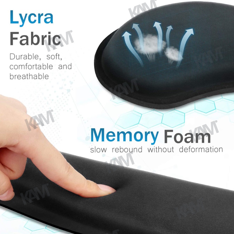 Đệm Kê Cổ Tay Bằng Memory Foam Chống Trượt Thoải Mái Siêu Bền Tiện Dụng Cho PC / Laptop