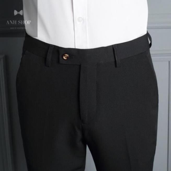 Quần đen nam ống côn form chuẩn, chất liệu Kate Hàn hàng cao cấp VNXK | BigBuy360 - bigbuy360.vn